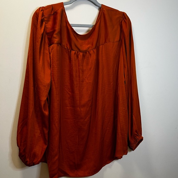 Ava and Viv Silk Button Down Blouse - Picture 4 of 5